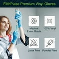 thumbnail image 5 of Fifth Pulse Vinyl Exam Latex Free & Powder Free Gloves - Blue - 4 Boxes of 100 Gloves - 400 Total (Large), 5 of 5