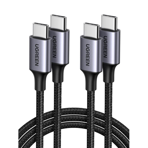 Cable USB C UGREEN Nylon Trenzado 60W PD Carga Rápida 1M para iPhone, Galaxy, Macbook, iPad