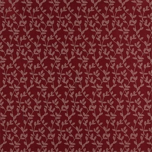 Designer Fabrics D325 54 in. Wide - Burgundy And Beige Vine Leaves Jacquard Woven Upholstery Fabric