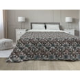 thumbnail image 1 of Geometric Down Alternative Comforter, Complex Grid Pattern with Modern Design Squares and Chevron Details, Microfiber Quilt for All Season, 5 Sizes, Charcoal Grey White Red, by Ambesonne, 1 of 3