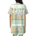 thumbnail image 6 of Fotbe Books Print Pajama Set for Women 2 Piece Loungewear Short Sleeve Tops and Shorts Set Soft Sleepwear-XX-Large, 6 of 7