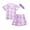 Purple Butterflies, variant on Girls Pajamas Set Cozy Soft Button Down Sleep Shirt and Pajama Shorts for Girls 2 Piece