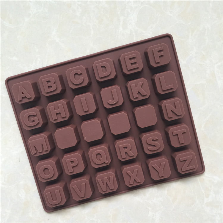 3Pcs 26 English Letters Shape Silicone Chocolate Cake Mold DIY Baking Tool A AD 
