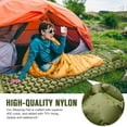 thumbnail image 3 of Strong Support Nylon Camping Mat, Inflatable Sleeping Pad with Foot Pump and Pillow, 79 x 27 x 3 inches(Green), 3 of 7