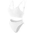 thumbnail image 2 of Gustave 2 Pieces Seamless Lingerie for Women Comfortable Wire Free Bra and Panty Set Push Up Sports Bra and Thong Underwear Set "White, L", 2 of 10