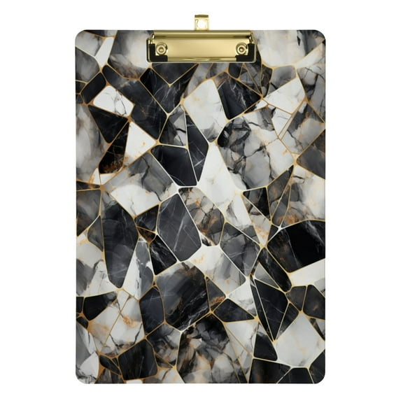 Marble Black Acrylic Clipboards A4 Standard Letter Size Clipboard 12.5" X 9" Clip Board for Students Teacher Office