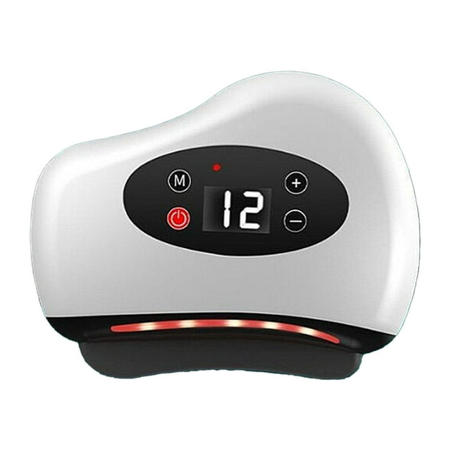 Electric Gua Sha Massager with Vibration Heating, 12 Gears, Constant Temperature Skin Scraping. Portable Size, Stone Needle, Facial Contouring for Anti Aging