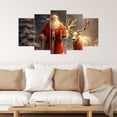 thumbnail image 2 of ZHONGYUTONG 5 Piece Christmas Wall Art Santa Claus and Reindeer Pictures Large Xmas Canvas Painting Prints Winter Holiday Home Wall Decor Framed (12x20inx2pcs 12x30inx2pcs 12x40inx1pcs), 2 of 4