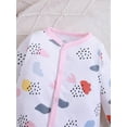 thumbnail image 5 of WIBACKER Newborn Baby Footed Pajamas 100% Cotton Infant Baby Snap Sleepers for Sleep and Play Footies 0-12 Months - Clouds, 5 of 8