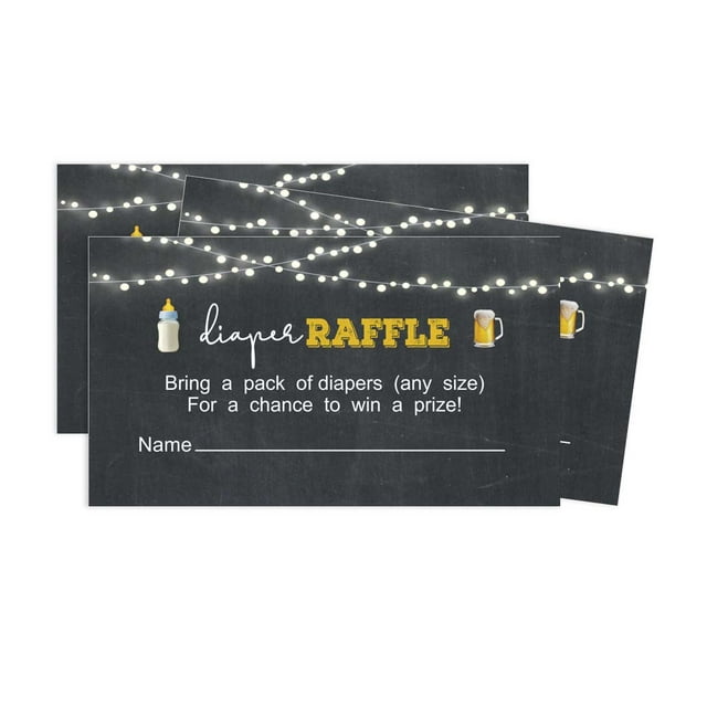 Inkdotpot 30A Baby is Brewing Gender Neutral Baby ShowerDiaper Raffle Ticket Lottery Insert Cards Supplies Games For Baby Shower Party Bring A Pack Of Diapers To Win Favors Gifts And Prizes