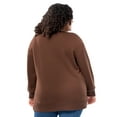 thumbnail image 4 of Terra & Sky Women's Plus Size Fleece Sweatshirt, Available in 1,2, and 3- Packs, Size 0X-4X, 4 of 23