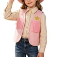thumbnail image 2 of Bovxnpu Girls Outwear Jackets Western Denim Fringe Vests Holiday Jacket Outfits, 2 of 8
