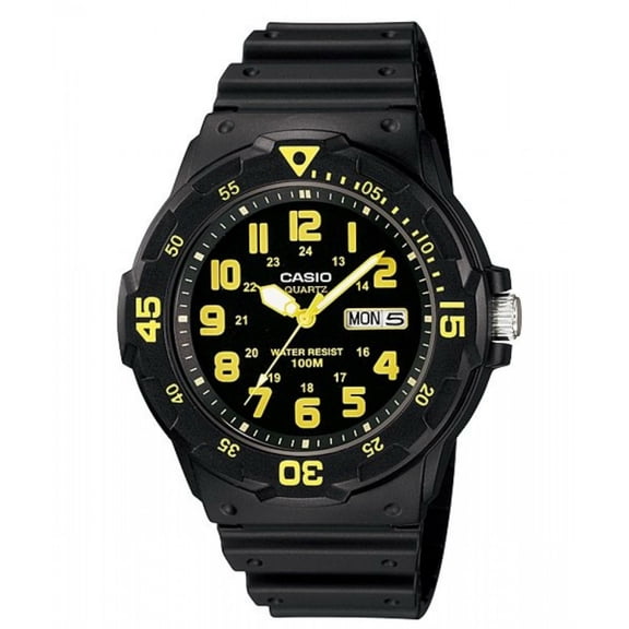 Casio Men’s Black Watch with Yellow Markers - MRW-200H-9BV