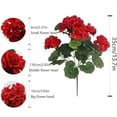 thumbnail image 2 of Artificial Geraniums Outdoor Flowers, Fake Silk Plants with Blooms, UV Resistant Plastic Greenery, Spring Floral Decor, Artificial Flowers for Garden Porch Planter Decoration, 2 of 4