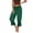 Green, variant on Bloomer Pants Women Spring Summer Elastic Waist Lace Ruffle Hem Pantaloons Victorian Vintage Cropped Beach Pants