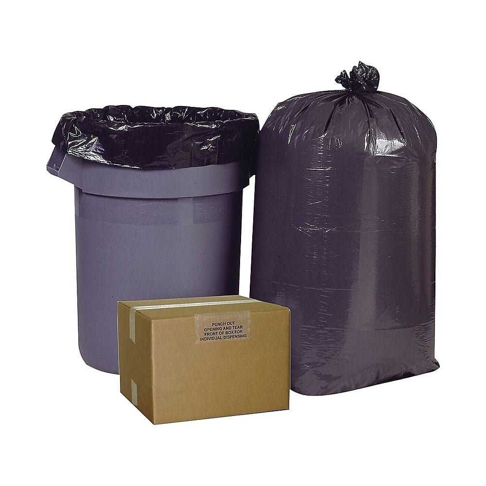 Brighton Trash Bags 5560 gal 38x60 HiDensity 22 Mic Blk 6 Rolls