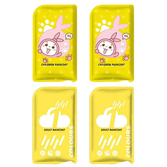 TELOLY 4Pcs Rain Ponchos for Adults,Budget-Friendly Rain Poncho,Barrier Against Dust & Wind Rain Coats for Men,Style1