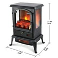 thumbnail image 5 of Lifesmart 1500W Infrared Quartz Stove Heater with 3-Sided View | Realistic Flame With or Without Heat | Remote | Timer | Digital Thermostat | Heating for Living Room, Bedroom, Basement | HT1109, 5 of 10