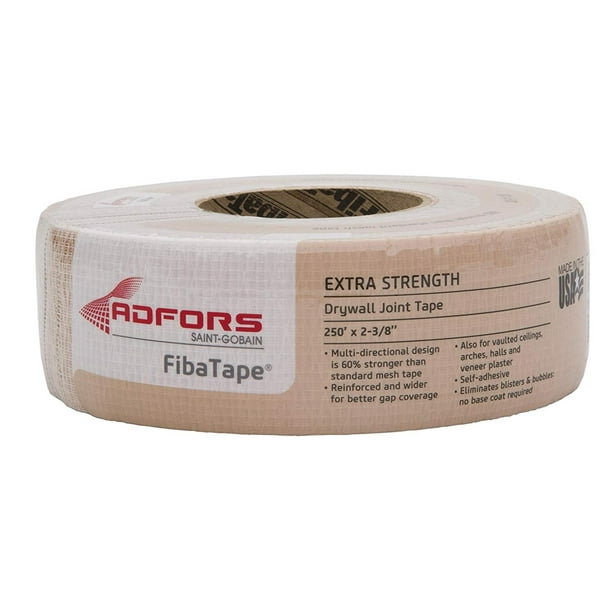 Fdw8666 U 2 3 8x250 Extra Strength Drywall Joint Tape Multi Directional Design Is 60 Stronger Than Standard Mesh By Fibatape Com - How To Use Mesh Tape For Drywall