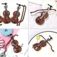 thumbnail image 4 of 1 pieza de adornos decorativos de simulación de violín de grano de madera, 4 of 5
