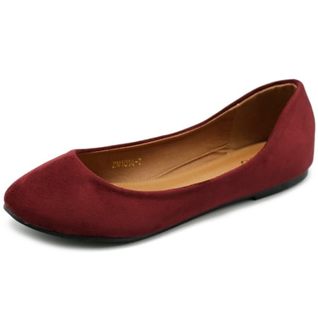 

Ollio Women s Shoes Ballet Light Faux Suede Low Heels Flats ZM1014