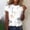 #2-White, variant on Plus Size Tops,Womens Shirts,Womens Blouses Women's Fashion Printed T-shirt Short Sleeves Blouse Round Neck Casual Tops Season