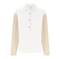 thumbnail image 3 of RXMEKW Long Sleeve Lapel Cardigan for Women, Loose Fit Pullover Top, Standard Thickness, Solid Color, 3 of 5
