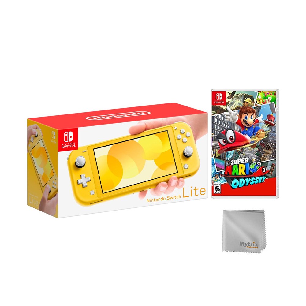 Nintendo Switch Lite Yellow Bundle with Super Mario Odyssey NS Game