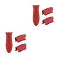 thumbnail image 1 of Advancent 3 piezas de fundas de mango de olla de silicona para envolver la cubierta de calor rojo Rojo 2piezas Advancent CBP457881, 1 of 6