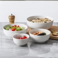 thumbnail image 3 of 4 Packs Porcelain Serving Bowls, Ceramic Mixing Bowls for Kitchen, 61/41/26/14 Ounce Stackable Party Bowl for Salad, Fruit, Pasta and Soup, Microwave and Dishwasher Safe, 3 of 6