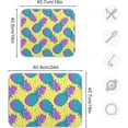 thumbnail image 2 of Pineapple Purple Dish Drying Mat Summer Tropical Fruit Dry Pad Bottle Dryer Rack Kitchen Decor absorbent Easy Clean Drainer Mats for Kitchen Counter Sinks 16"x18", 2 of 6