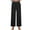 Black, variant on Straight Leg Pants for Women Casual High Waist Button Pleated Pants Elegant Business Cotton Trousers