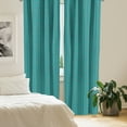 thumbnail image 3 of Ambesonne Orange and Teal Window Curtains, Swirls and Flowers, Each 28" W x 84" L, Dark Orange and Teal, 3 of 5