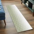 thumbnail image 3 of 2'x6' Rug Runners for Hallways Kitchen, Sage Green Ombre Non Slip Entryway Beside Floor Carpet Runner, Modern Geometric Rhombus Striped Washable Laundry Room Bedroom Throw Rugs Mat for Family Pet, 3 of 8