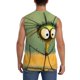 thumbnail image 4 of Fotbe Quirky Cartoon 123 Men's Camiseta sin Mangas Estampada para Hombres, Playera Casual para Gimnasio, Entrenamiento, Playa-XX-Large, 4 of 7