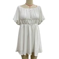 thumbnail image 1 of Vestido corto de manga abullonada, vestido corto de manga abullonada, vestido casual, vestido de manga abullonada, diseño revolucionario, 1 of 2