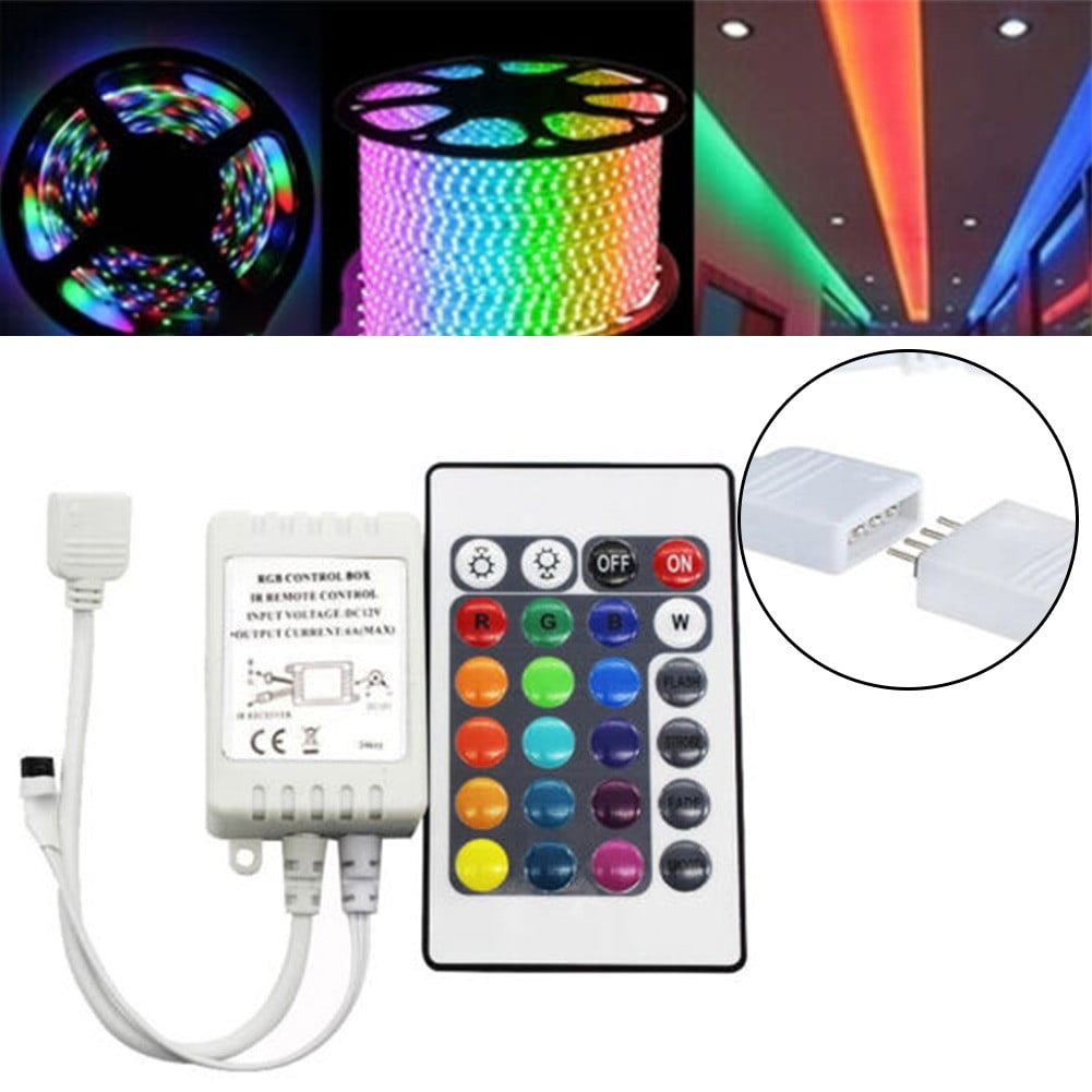 RGB LED Controller for RGB Driverless LED Strip Light with IR Remote
