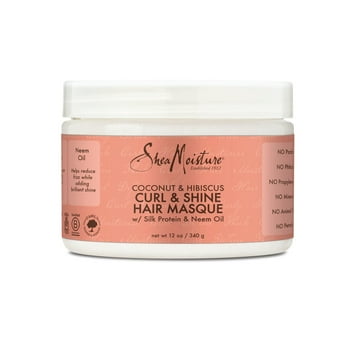 SheaMoisture Hydrating Hair  Coconut and Hibiscus Frizz Control Sule Free for Dry Curls 12 oz