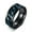 Black+Blue, variant on 8 Colors Spinner Chain Rings Men's 316L Stainless Steel Anniversary Band Sz 7-12
