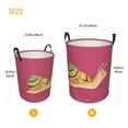 thumbnail image 5 of LNWH Laundry Basket, Speedy Snail Cartoon Drawing Art Pattern Foldable Laundry Hamper With Handles Waterproof, Medium Size, 5 of 8