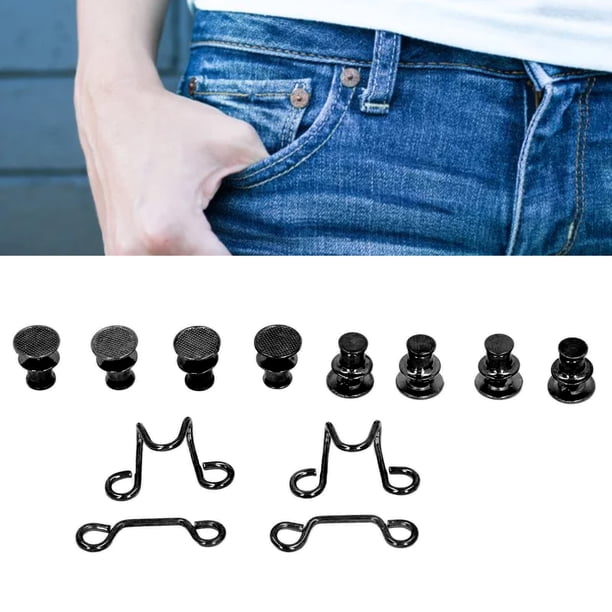 Ajustador De Cintura Para Pantalón, Hebilla De Cintura Ajustable, Cierre De Metal Extraíble Y Firmemente Ajustable Para Jeans, Faldas, Pantalones, Collares, Proyectos De