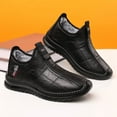 thumbnail image 2 of Xfvqtps Mens Comfortable Boots Velvet Upper Winter Shoes Soft Sole Warm Snow Boots Casual Low Heel Slip on Footwear Easy Wear Black, 2 of 9