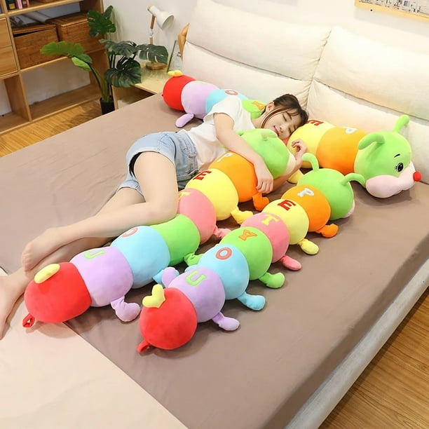 70 110cm encantador suave colorido oruga peluche almohada ninos juguetes de peluche gusano suave muneco de peluche regalo de cumpleanos