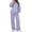 Purple #665, variant on Women's 2 Piece Sweatsuit Set Oversized Crewneck Sweatshirt and Wide Leg Pants, Casual Fall Travel Lounge Outfit with Front Pocket Matching Lounge Set, 2XL