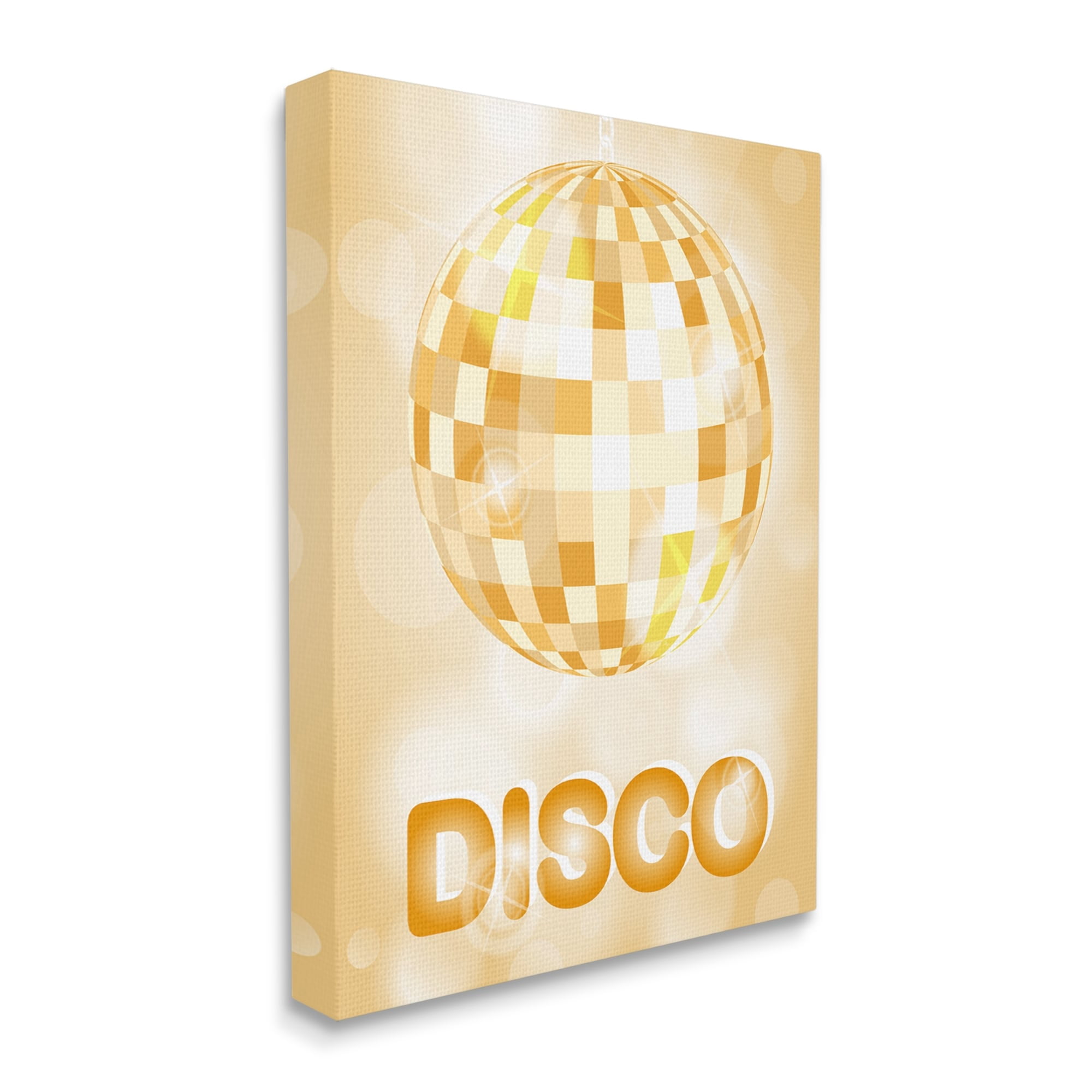 Stupell Industries Retro Glam Disco Ball Beauty & Fashion Painting Gallery Wrapped Canvas Print Wall Art