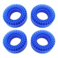 thumbnail image 1 of 4pcs RC Car Tire Foam Inserts, 3-Layer Hollow Waterproof Temperature Resistant Silicone Tire Inserts for 1/10 RC Car 1.9inch Tires, Blue, 1 of 4