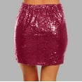 thumbnail image 4 of CONZONE Carnival Womens Sequins Skirt Glitter Sparkly High Waist Bodycon Mini Skirts for Funny Festival Stage Performance, 4 of 5