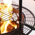thumbnail image 4 of Deko Living  33 in. Diameter Outdoor Steel Woodburning Fire Pit for Grill & Rotisserie, 4 of 8