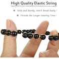 thumbnail image 3 of 4 piezas hombres mujeres cristal pulsera joyería piedra natural yoga pulsera cuentas ajustable 0.315 in, 3 of 5