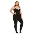 thumbnail image 6 of G&Y 2 Pairs Semi Opaque Tights for Women - Plus Size 80D Control Top Pantyhose, Black 4XL, 6 of 7